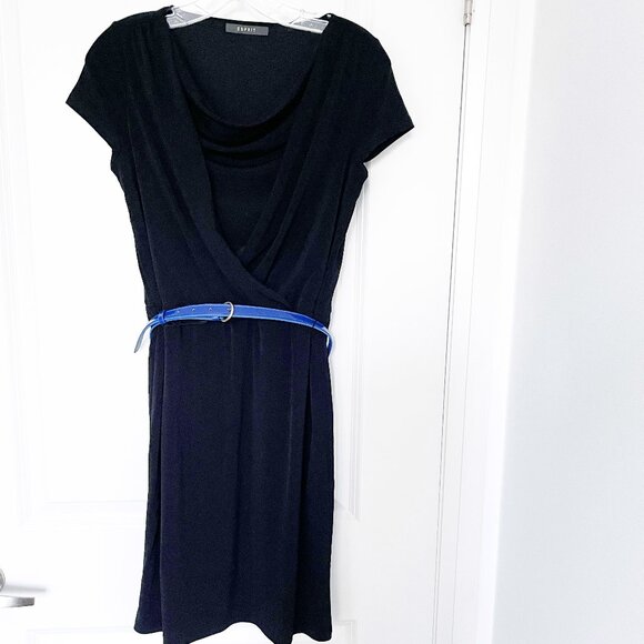 Esprit Little Black Dress with Belt - Black, Size XS - Picture 1 of 2
